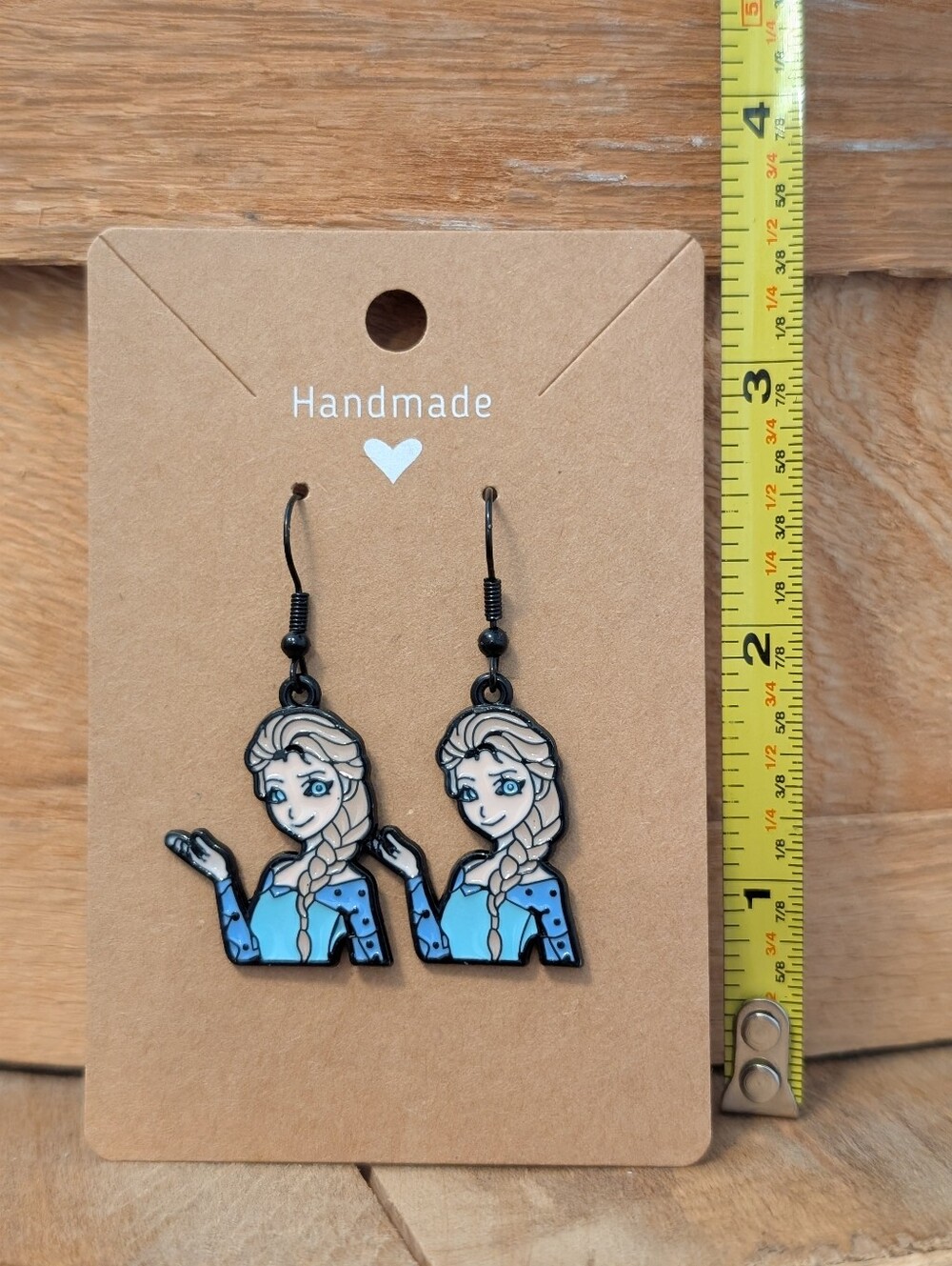 Disney's Frozen Elsa Enamel Metal Earrings NEW